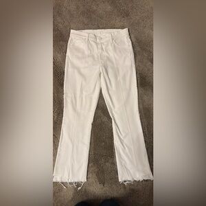 MOTHER White Insider Crop Pants